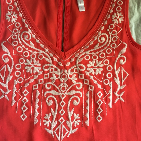 Orange Embroidered Top - Picture 2 of 4